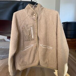 Tan Fleece Sherpa Jacket